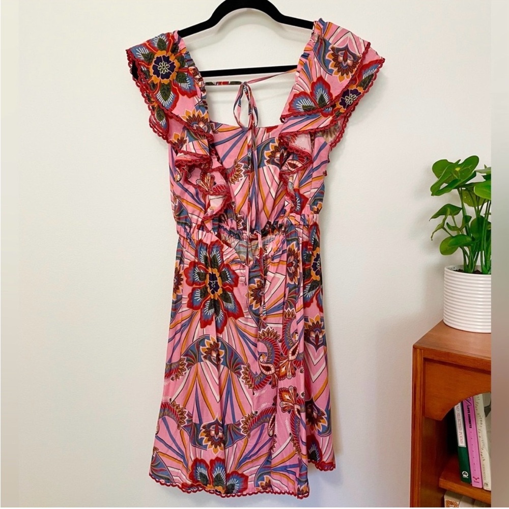 Farm Rio Arara Ruffle Shoulder Midi Dress - Picture 4 of 10